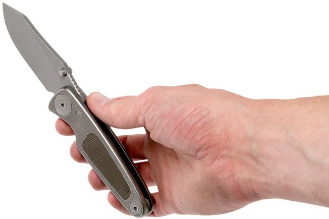 Image for Grailer 1 Hollow, Green Micarta, Limited Edition pocket knife, Dirk de Wit design