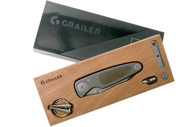 Image for Grailer 1 Hollow, Green Micarta, Limited Edition pocket knife, Dirk de Wit design