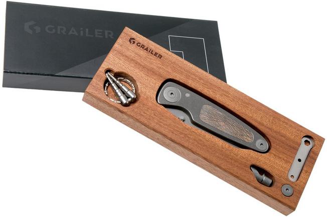 Image for Grailer 1 Hollow, Platan Wood, Limited Edition pocket knife, Dirk de Wit design