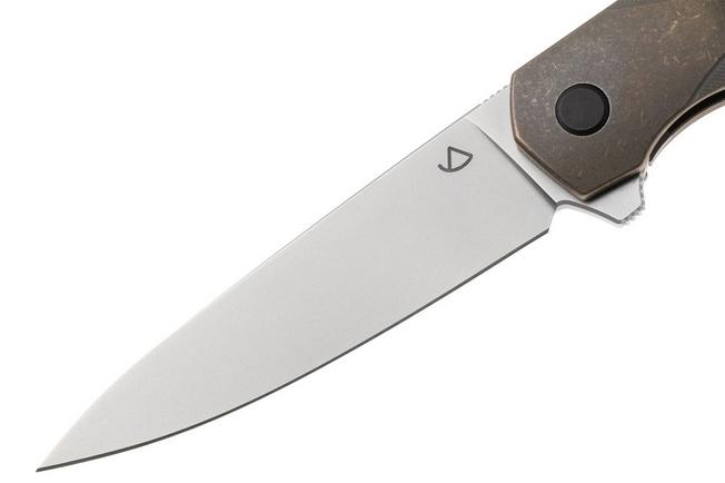 Imagen para Grailer 2Ti TI-BR Glass Blasted CPM 20CV, Bronze Stonewashed Titanium, navaja, diseño de Simen Stryckers