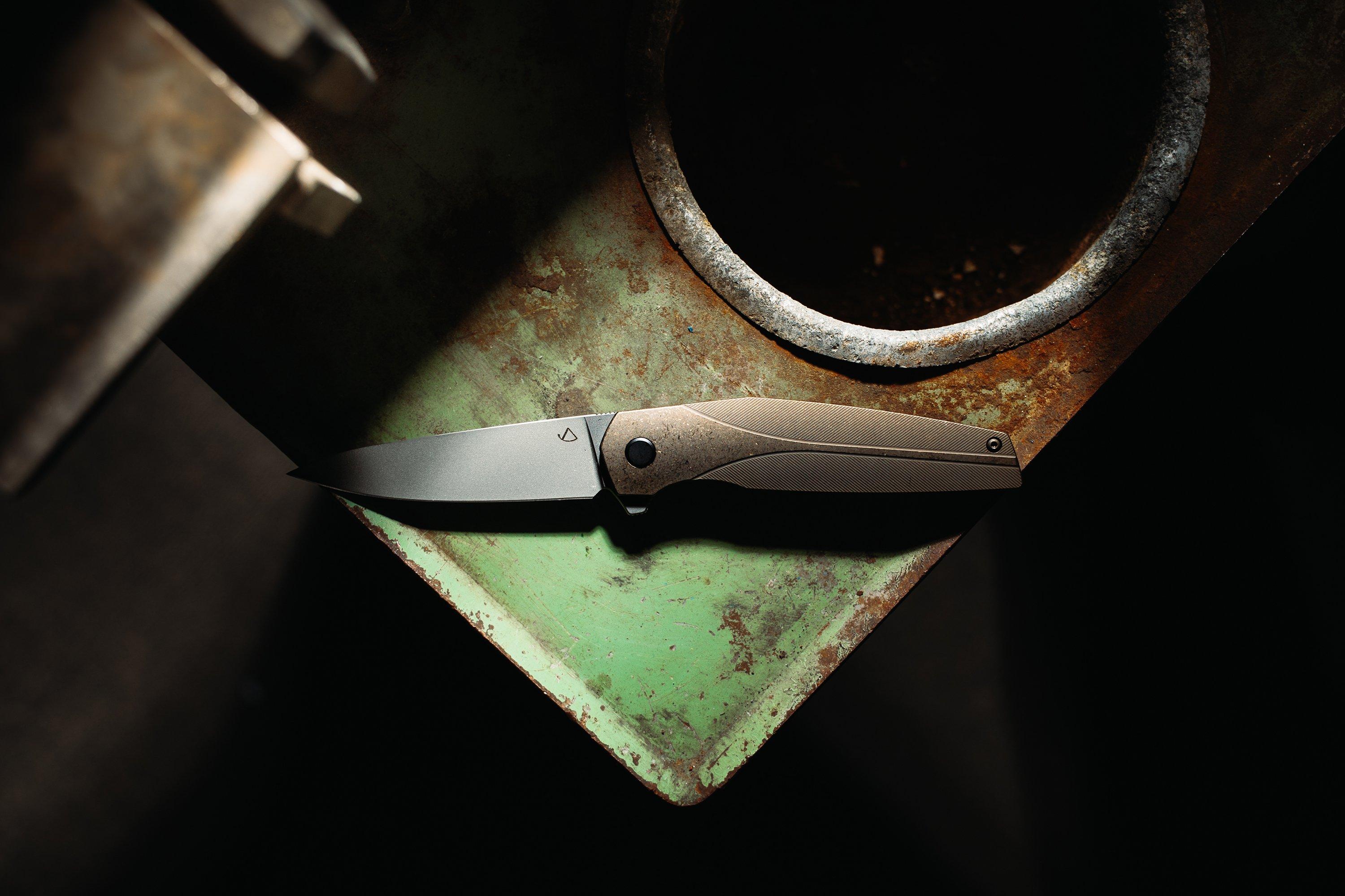 Grailer 2Ti TI-BR Glass Blasted CPM 20CV, Bronze Stonewashed Titanium ...