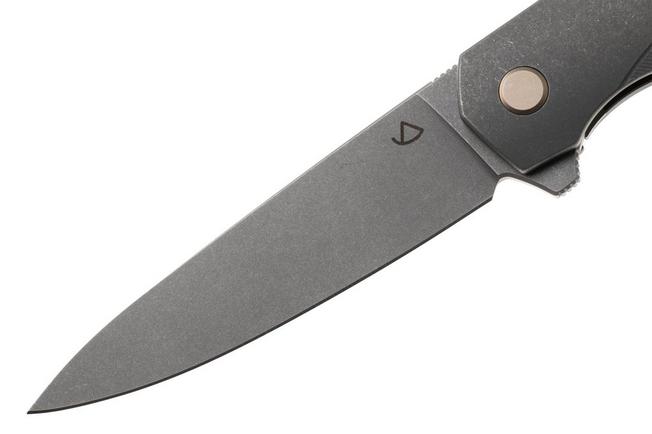 Imagen para Grailer 2Ti TI-GY Stonewashed CPM 20CV, Grey Stonewashed Titanium, navaja, diseño de Simen Stryckers