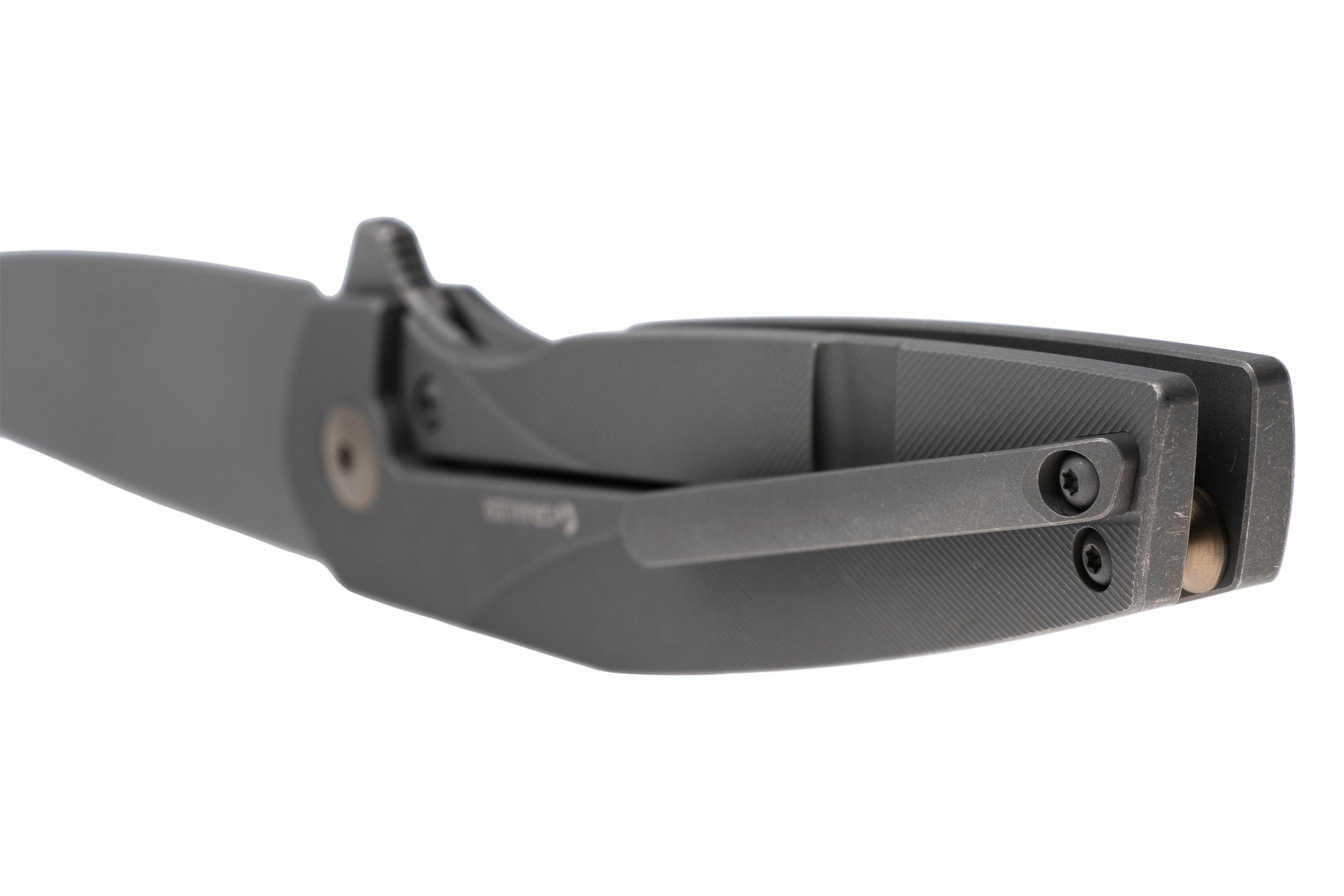 Grailer 2Ti TI-GY Stonewashed CPM 20CV, Grey Stonewashed Titanium ...