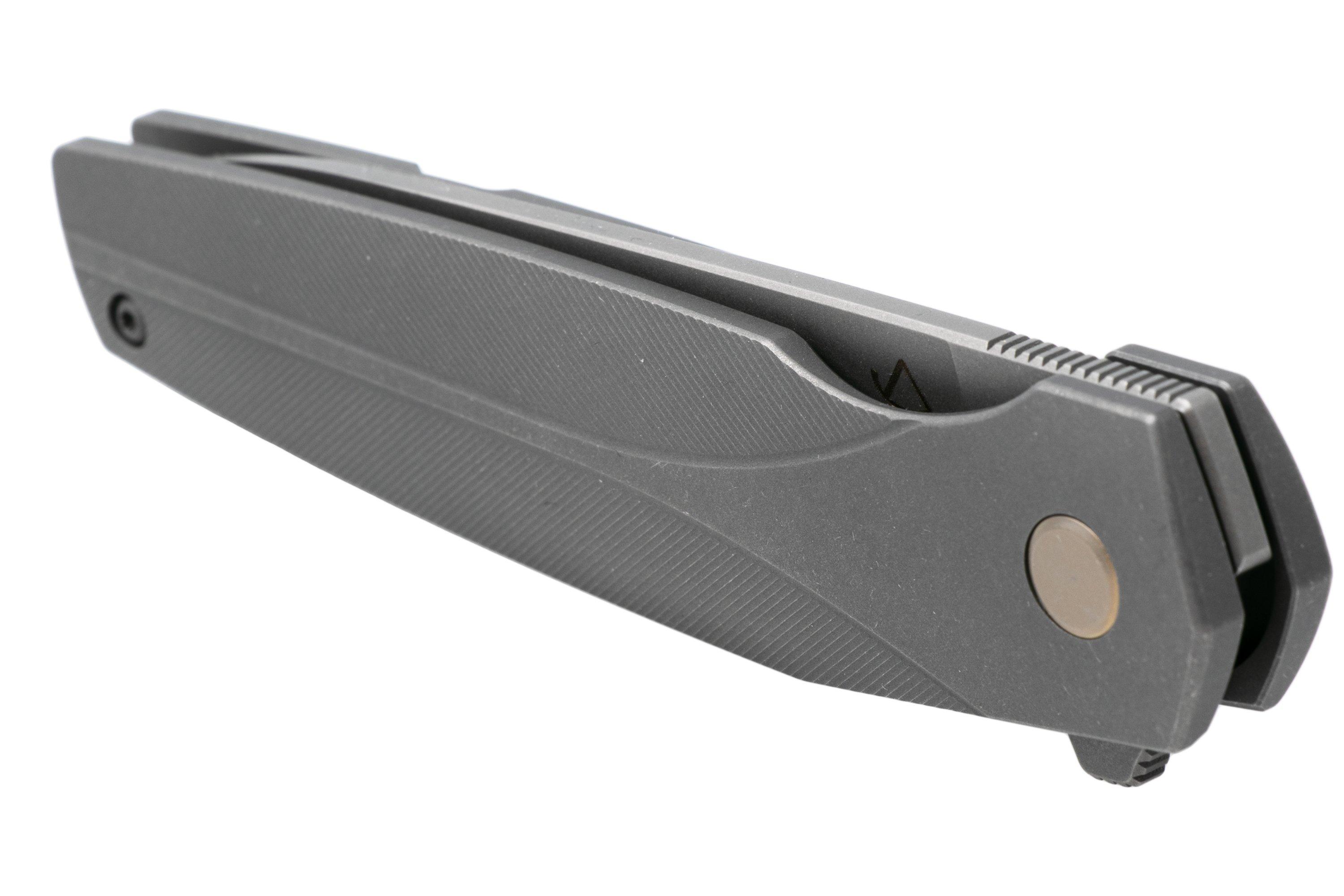 Grailer 2Ti TI-GY Stonewashed CPM 20CV, Grey Stonewashed Titanium ...