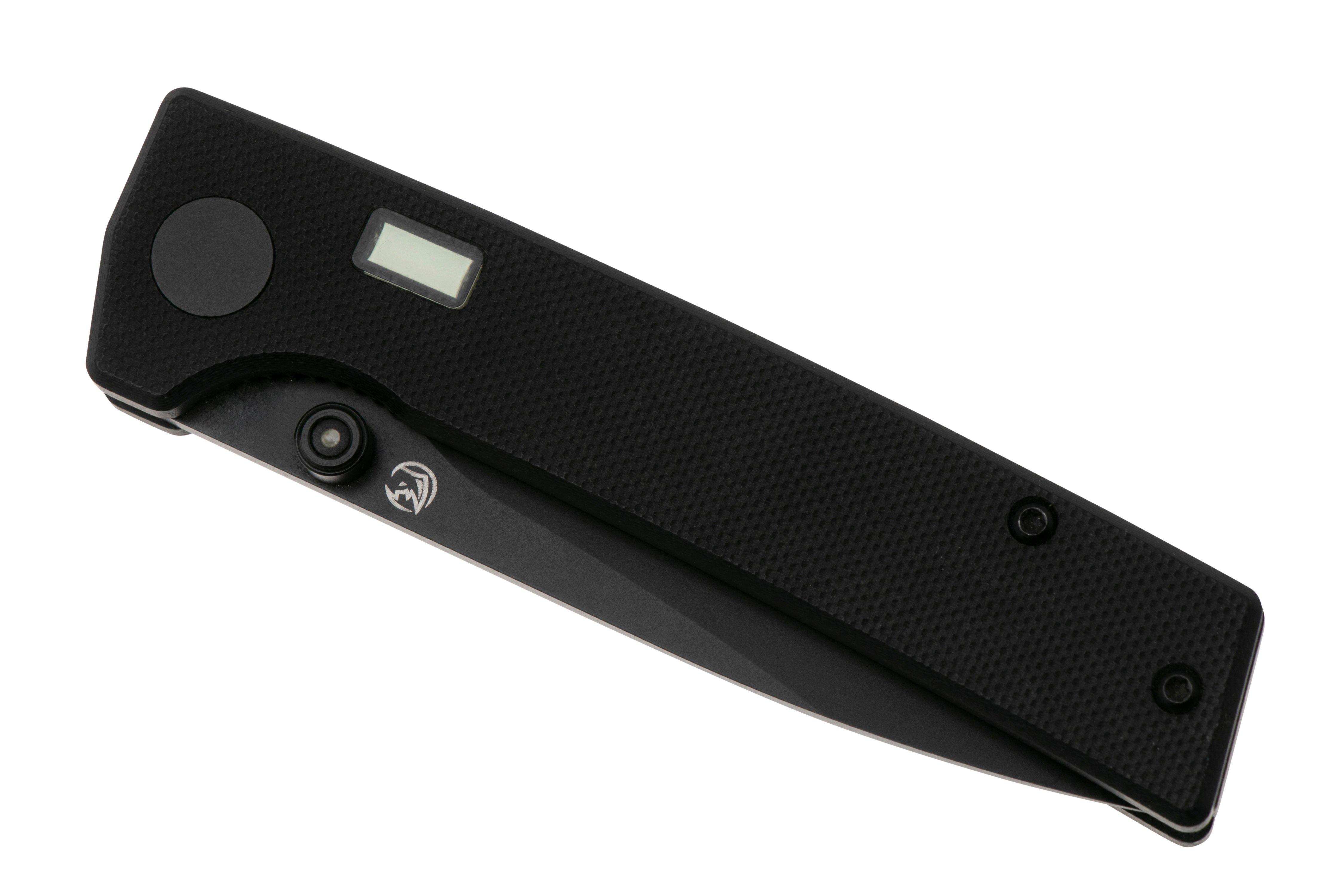 Glow Rhino Fermi FERMI-XG-ZG, PVD D2, Black G10 Black Thumbstud, pocket ...