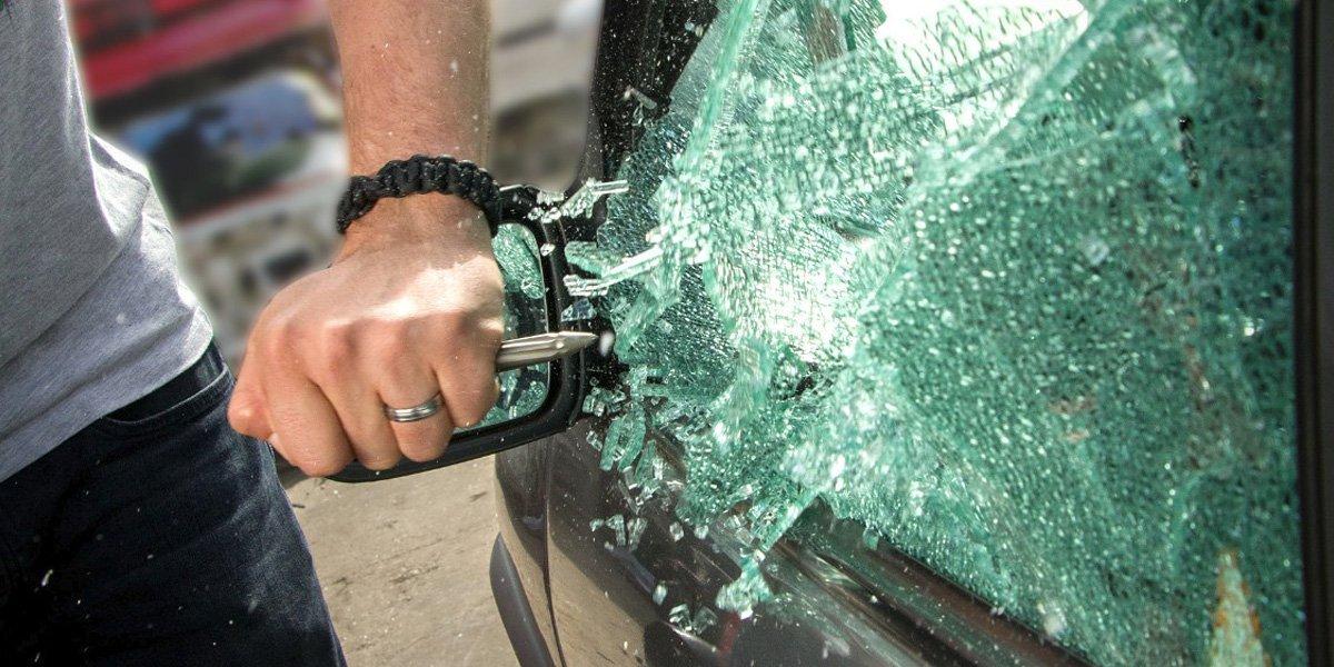 How do you use a glass breaker?