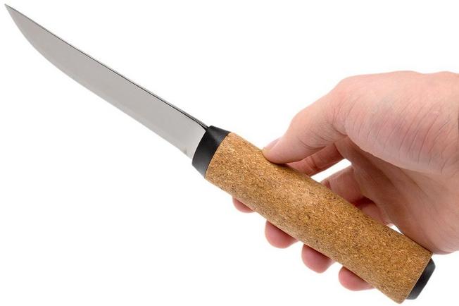 Helle Hellefisk Fishing Knife, 4.84 in. Sandvik 12C27 Steel Blade, Cork  Handle