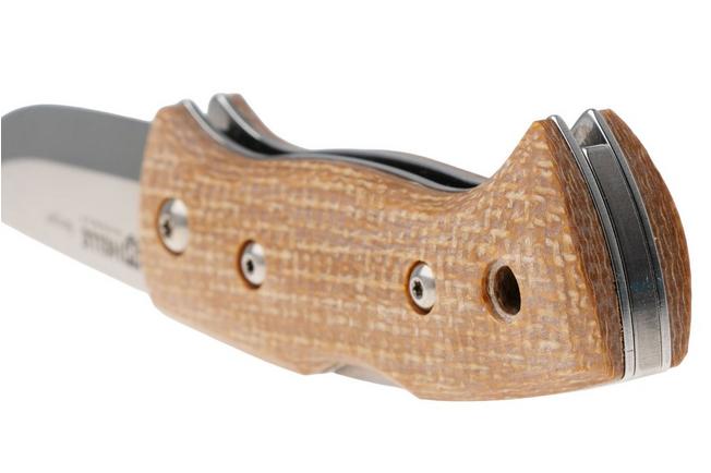 Imagen para Helle 761 Berget, 2001763, Satin Sandvik 12C27, Mustard Jute Micarta, navaja de bushcraft