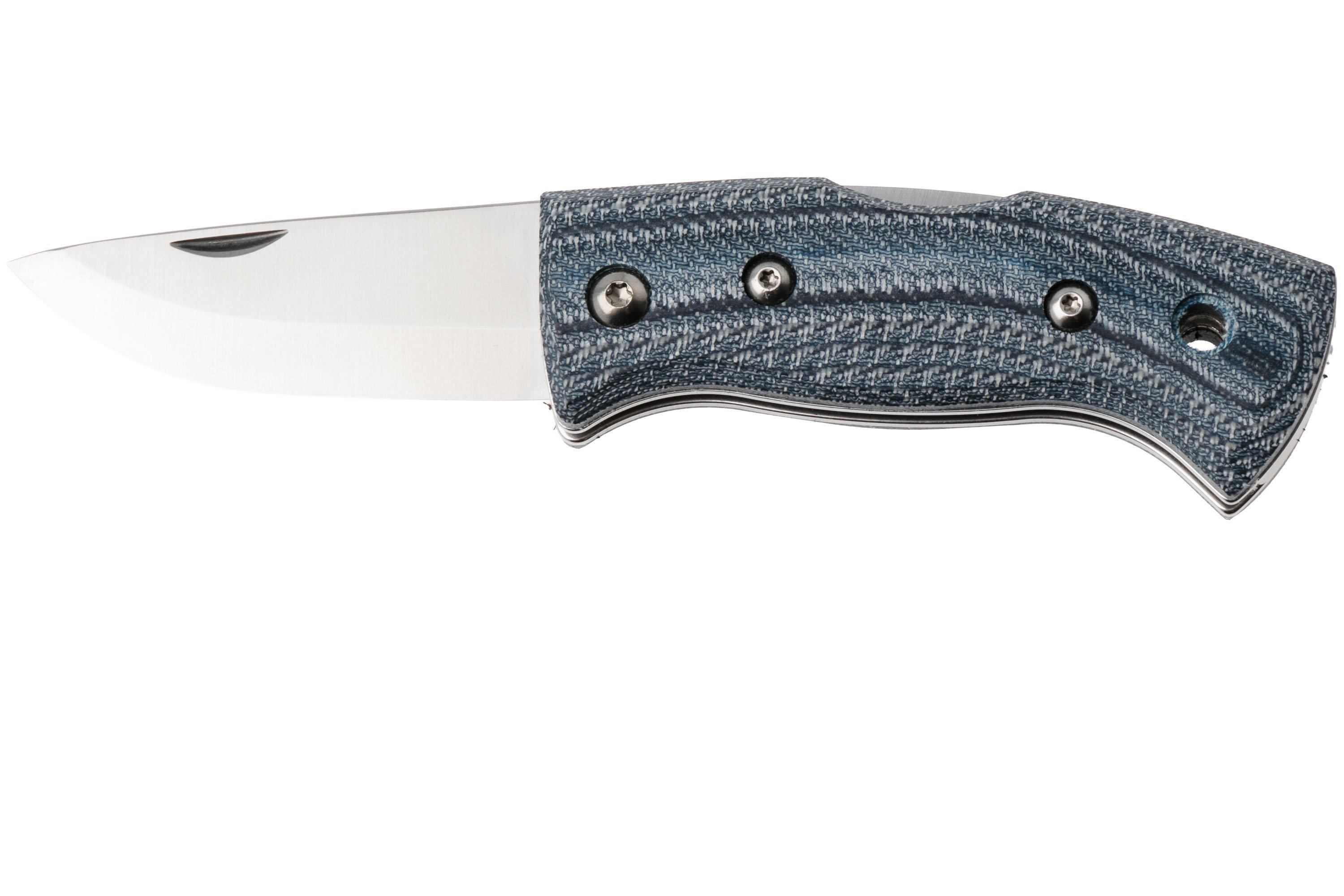 Helle 761 Berget, 2002763, Satin Sandvik 12C27, Denim Micarta