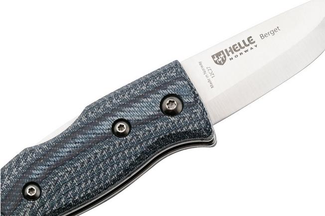 Imagen para Helle 761 Berget, 2002763, Satin Sandvik 12C27, Denim Micarta, navaja de bushcraft