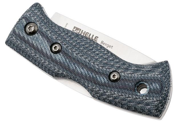 Imagen para Helle 761 Berget, 2002763, Satin Sandvik 12C27, Denim Micarta, navaja de bushcraft
