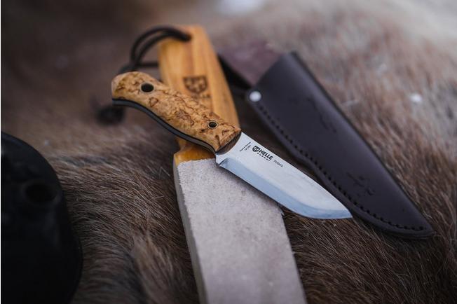 Afbeelding voor Helle Polaris 200675, Satin 14C28N,  Curly Birch bushcraftmes