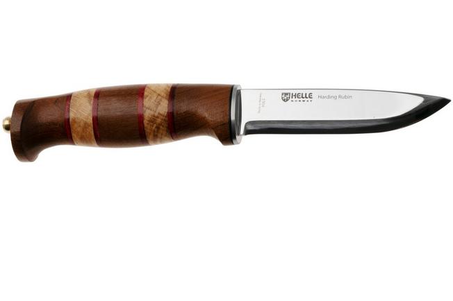 Bild für Helle Harding Rubin 200699, 2026 Limited Edition, Polished H3LS, Spalted Beechwood, Red Leather Fahrtenmesser