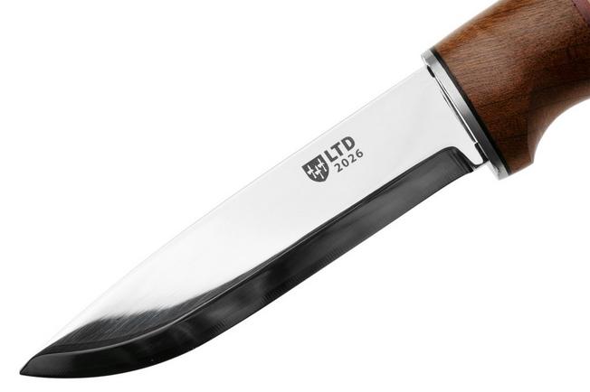 Bild für Helle Harding Rubin 200699, 2026 Limited Edition, Polished H3LS, Spalted Beechwood, Red Leather Fahrtenmesser