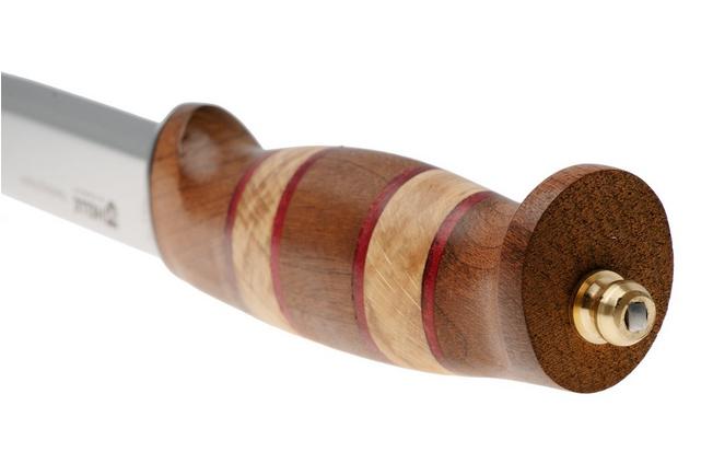 Bild für Helle Harding Rubin 200699, 2026 Limited Edition, Polished H3LS, Spalted Beechwood, Red Leather Fahrtenmesser