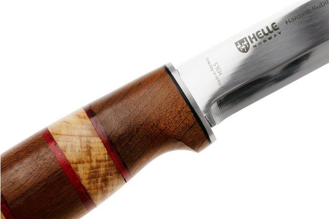 Bild für Helle Harding Rubin 200699, 2026 Limited Edition, Polished H3LS, Spalted Beechwood, Red Leather Fahrtenmesser