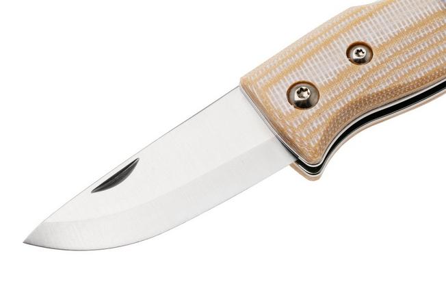Imagen para Helle 761 Berget, 200763, Satin Sandvik 12C27, Beige Canvas Micarta, navaja de bushcraft