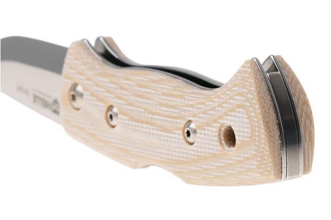 Imagen para Helle 761 Berget, 200763, Satin Sandvik 12C27, Beige Canvas Micarta, navaja de bushcraft