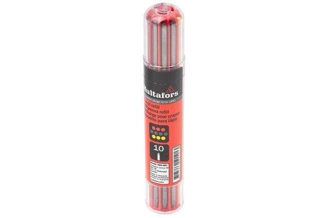Afbeelding voor Hultafors Dry Marker Refills 650120 grafiet grijs rood geel, mechanisch potlood navulling, 10 stuks