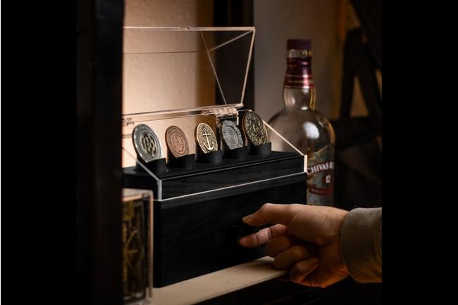 Afbeelding voor Holme & Hadfield Coin Deck COINDECK-B zwart, munten display voor 5 stuks