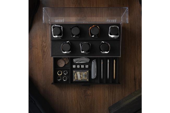 Obraz dla Ekspozytor na zegarki Holme & Hadfield The Collector Watch Display Case COL-B czarny, na 7 sztuk