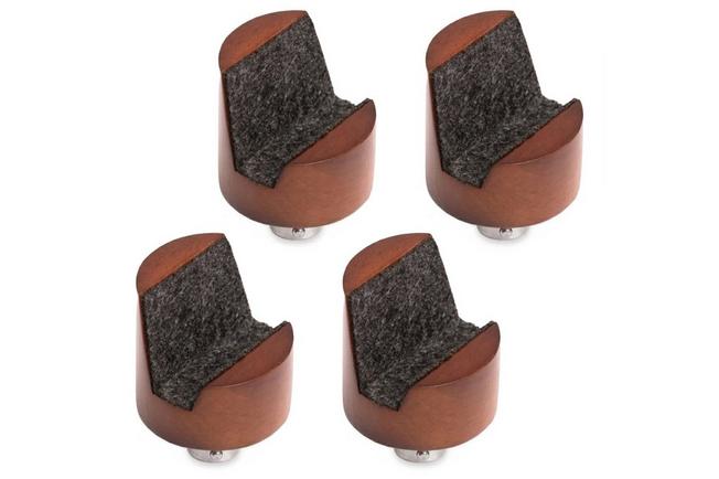 Afbeelding voor Holme & Hadfield The Collective KNIFEPILLARSET Walnut, set van 4 extra pilaren voor zakmessen en munten