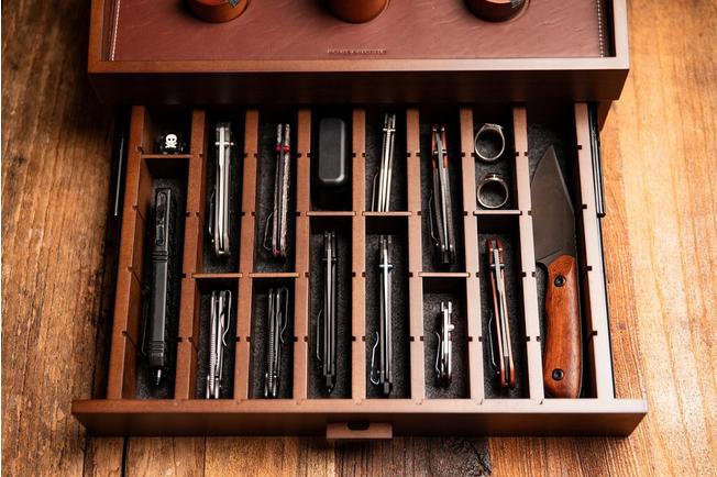 Image for Holme & Hadfield The Collective L-COMBODECK Walnut, modular display for pocket knives, watches and coins