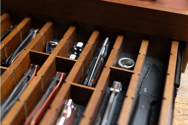 Image for Holme & Hadfield The Collective L-COMBODECK Walnut, modular display for pocket knives, watches and coins