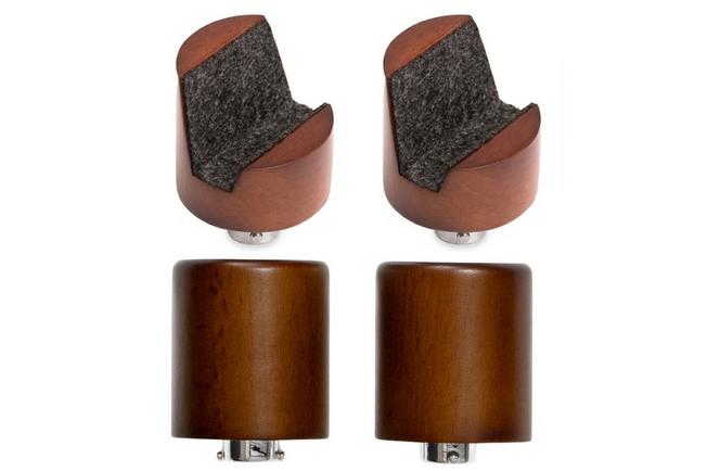 Afbeelding voor Holme & Hadfield The Collective MIXEDPILLARSET Walnut, set van 2 mespilaren en 2 horlogepilaren