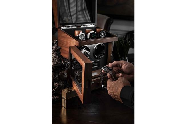 Afbeelding voor Holme & Hadfield The Winder Walnut, horlogeopwinder voor 2 horloges