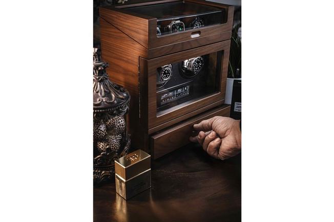 Afbeelding voor Holme & Hadfield The Winder Walnut, horlogeopwinder voor 2 horloges