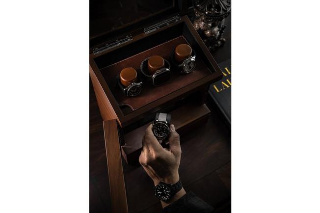 Afbeelding voor Holme & Hadfield The Winder Walnut, horlogeopwinder voor 2 horloges