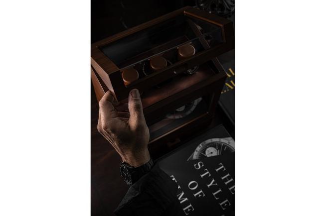 Afbeelding voor Holme & Hadfield The Winder Walnut, horlogeopwinder voor 2 horloges