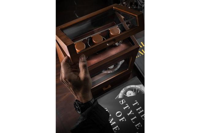 Afbeelding voor Holme & Hadfield The Winder Walnut, horlogeopwinder voor 2 horloges