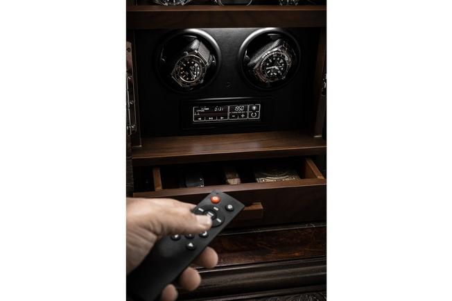 Afbeelding voor Holme & Hadfield The Winder Walnut, horlogeopwinder voor 2 horloges