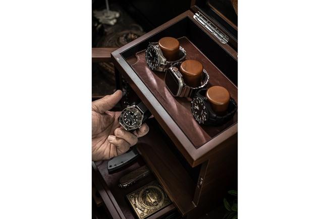 Afbeelding voor Holme & Hadfield The Winder Walnut, horlogeopwinder voor 2 horloges