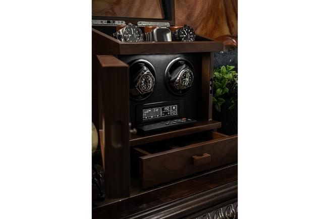 Afbeelding voor Holme & Hadfield The Winder Walnut, horlogeopwinder voor 2 horloges