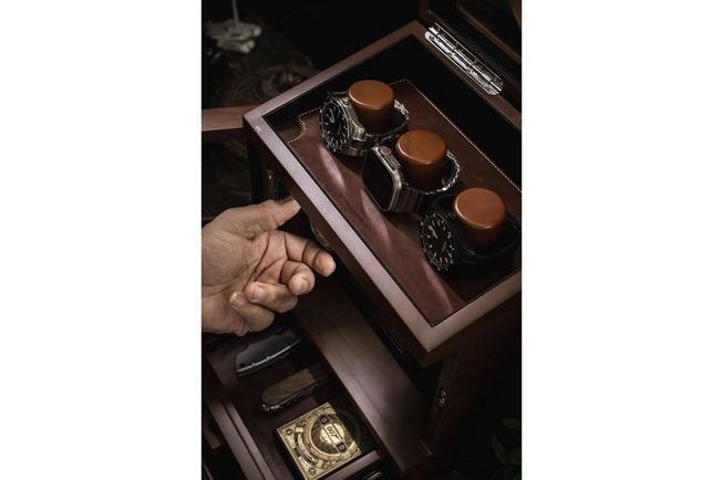Afbeelding voor Holme & Hadfield The Winder Walnut, horlogeopwinder voor 2 horloges