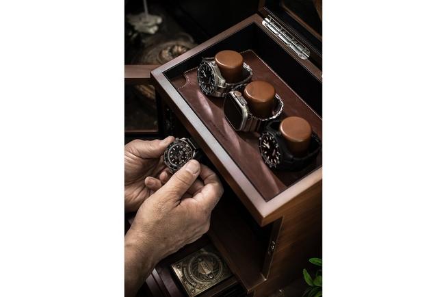 Afbeelding voor Holme & Hadfield The Winder Walnut, horlogeopwinder voor 2 horloges