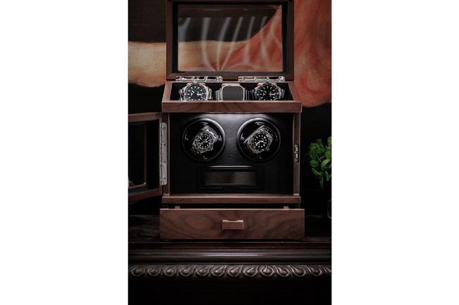 Afbeelding voor Holme & Hadfield The Winder Walnut, horlogeopwinder voor 2 horloges