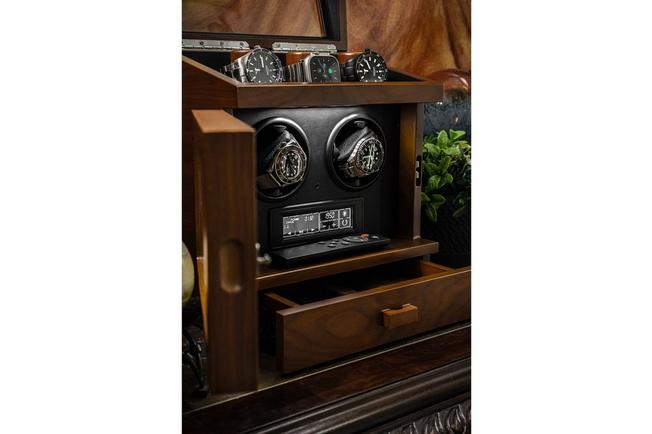Afbeelding voor Holme & Hadfield The Winder Walnut, horlogeopwinder voor 2 horloges