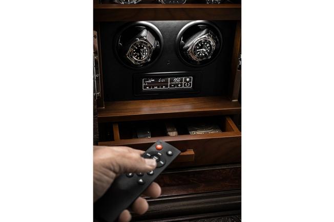 Afbeelding voor Holme & Hadfield The Winder Walnut, horlogeopwinder voor 2 horloges