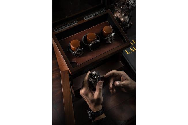 Afbeelding voor Holme & Hadfield The Winder Walnut, horlogeopwinder voor 2 horloges