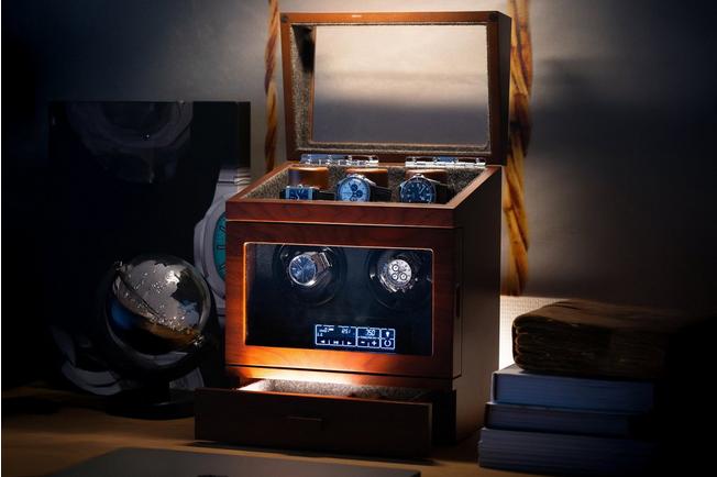 Afbeelding voor Holme & Hadfield The Winder Walnut, horlogeopwinder voor 2 horloges
