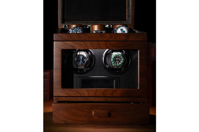 Afbeelding voor Holme & Hadfield The Winder Walnut, horlogeopwinder voor 2 horloges
