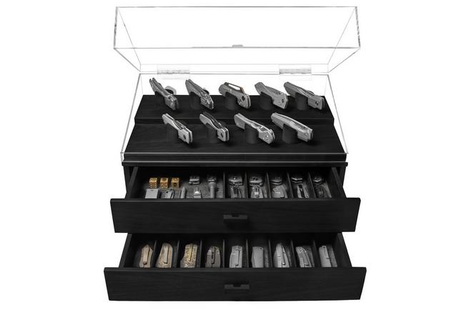 Immagine per Holme & Hadfield Armada Knife Display Case AD-BK-1005-1 Black, espositore per 50 coltelli da tasca