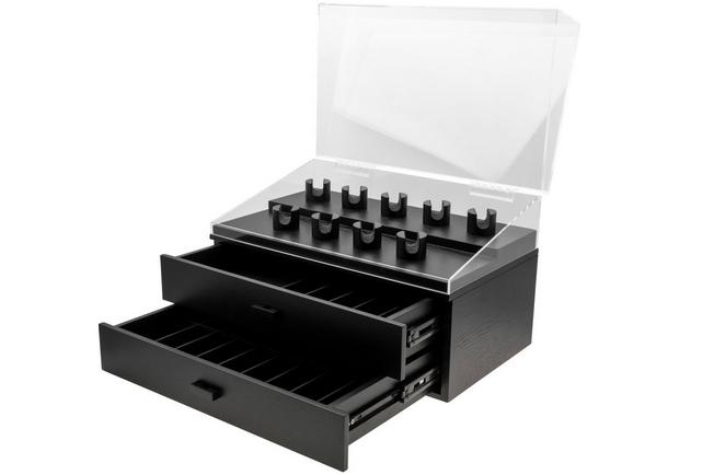 Immagine per Holme & Hadfield Armada Knife Display Case AD-BK-1005-1 Black, espositore per 50 coltelli da tasca