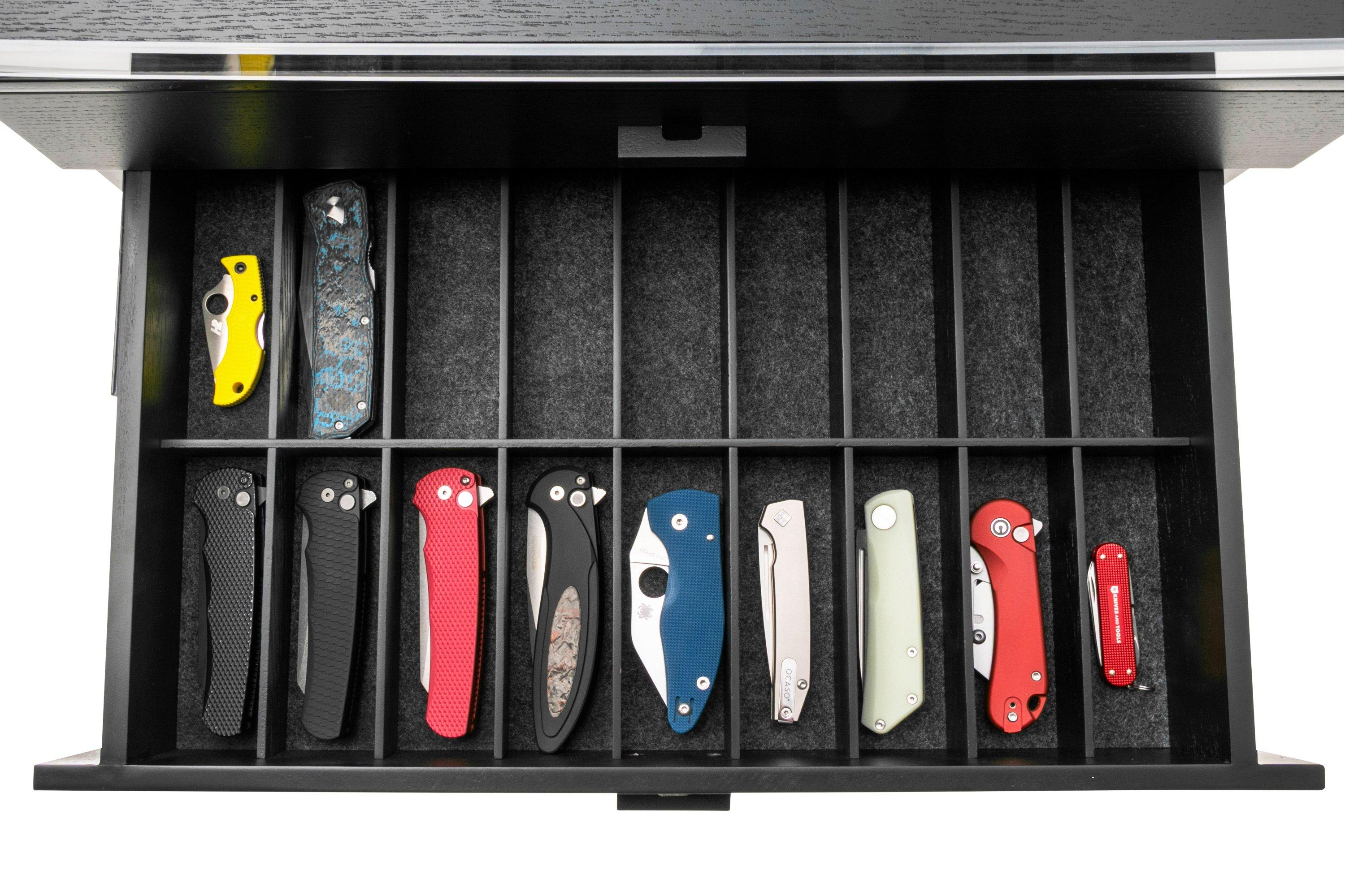 Holme & Hadfield Armada Knife Display Case AD-BK-1005-1 Black, boîte à ...