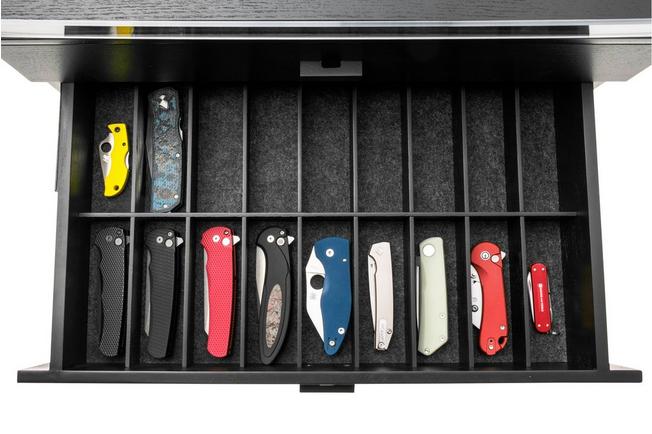 Immagine per Holme & Hadfield Armada Knife Display Case AD-BK-1005-1 Black, espositore per 50 coltelli da tasca