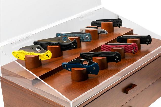 Image pour Holme & Hadfield Armada Knife Display Case AD-WT-0992-1 Walnut, boîte à couteaux de poche 50 emplacements